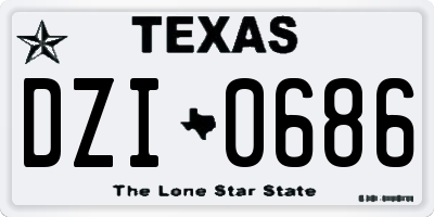 TX license plate DZI0686