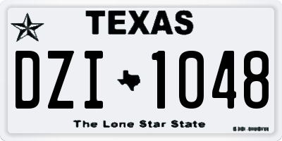 TX license plate DZI1048