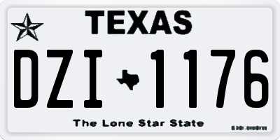TX license plate DZI1176