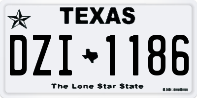 TX license plate DZI1186
