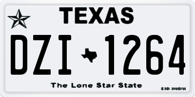 TX license plate DZI1264