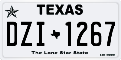 TX license plate DZI1267