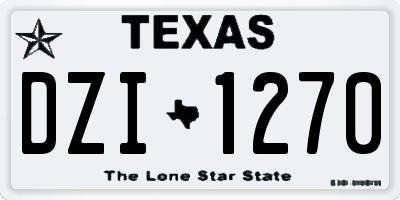 TX license plate DZI1270