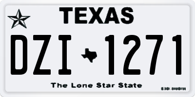 TX license plate DZI1271
