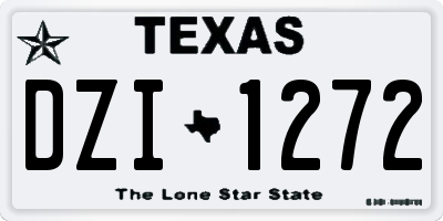 TX license plate DZI1272