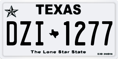 TX license plate DZI1277