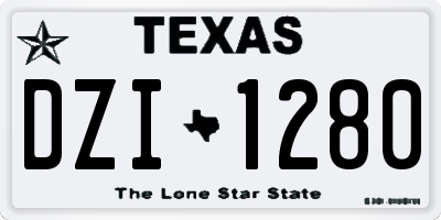 TX license plate DZI1280