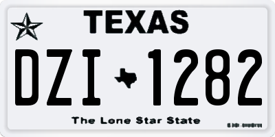 TX license plate DZI1282
