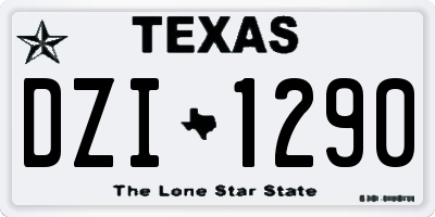 TX license plate DZI1290