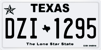 TX license plate DZI1295