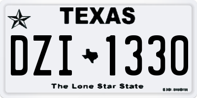 TX license plate DZI1330