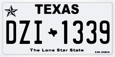 TX license plate DZI1339