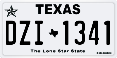 TX license plate DZI1341