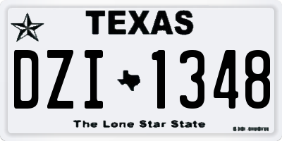 TX license plate DZI1348