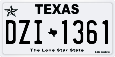 TX license plate DZI1361