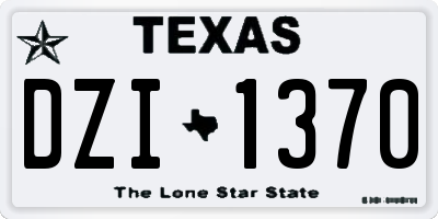 TX license plate DZI1370