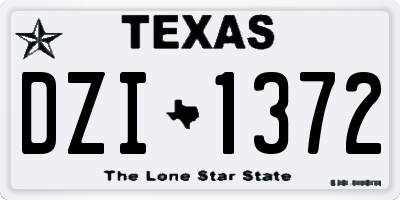 TX license plate DZI1372