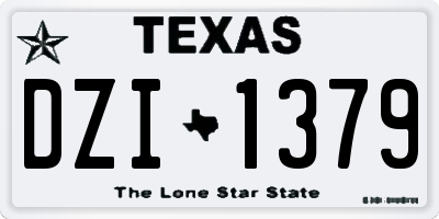 TX license plate DZI1379