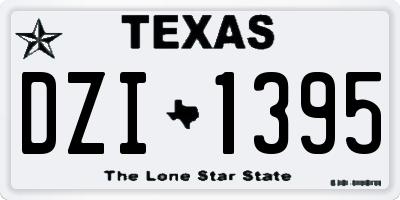 TX license plate DZI1395
