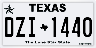 TX license plate DZI1440