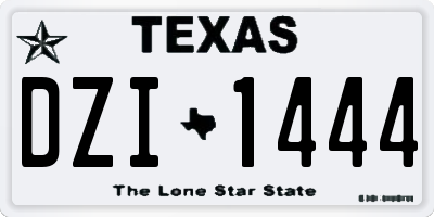 TX license plate DZI1444