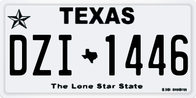TX license plate DZI1446