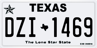 TX license plate DZI1469