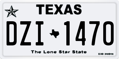 TX license plate DZI1470