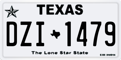 TX license plate DZI1479