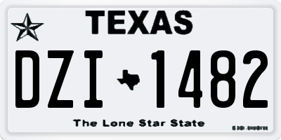 TX license plate DZI1482