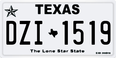TX license plate DZI1519