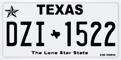 TX license plate DZI1522
