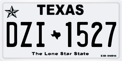 TX license plate DZI1527