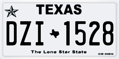 TX license plate DZI1528