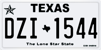 TX license plate DZI1544
