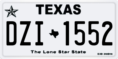 TX license plate DZI1552