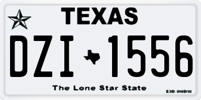 TX license plate DZI1556