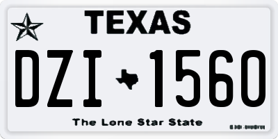 TX license plate DZI1560