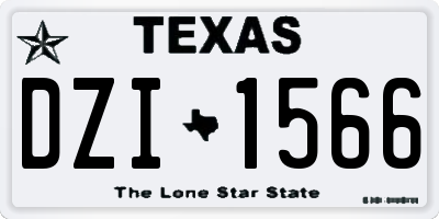 TX license plate DZI1566