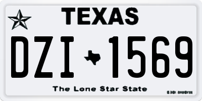 TX license plate DZI1569