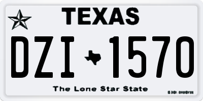 TX license plate DZI1570