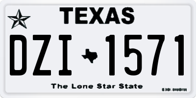 TX license plate DZI1571