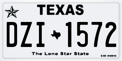 TX license plate DZI1572