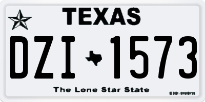 TX license plate DZI1573