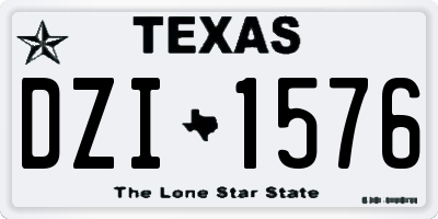 TX license plate DZI1576