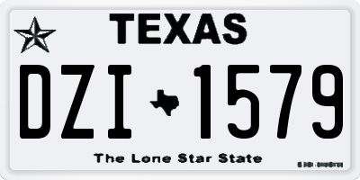 TX license plate DZI1579