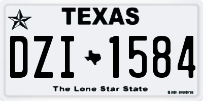 TX license plate DZI1584
