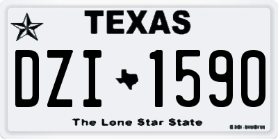 TX license plate DZI1590
