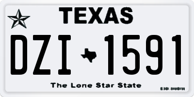 TX license plate DZI1591