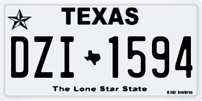 TX license plate DZI1594